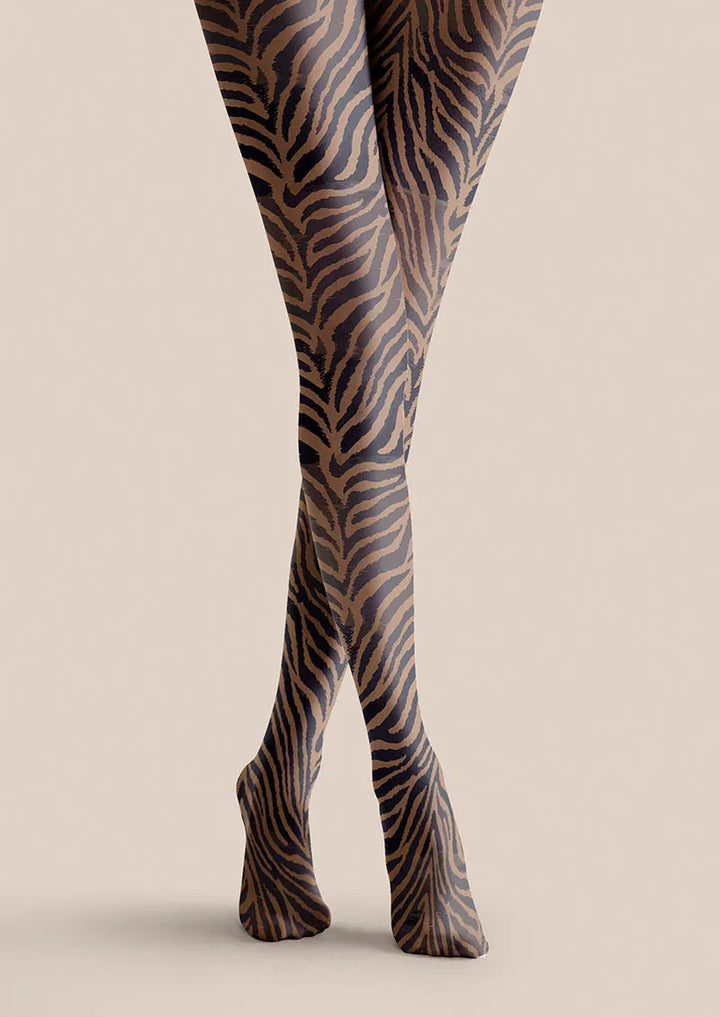 Women Wild Tiger Animal Stripes Patterned Tights Pantyhose