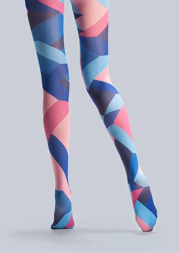Women Pop Art Opulent Print Fashion Graphic Tights Pantyhose