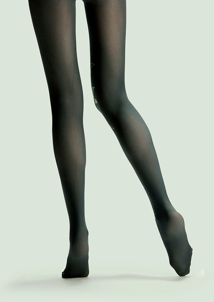 Forest Print Tights Hosiery Pantyhose