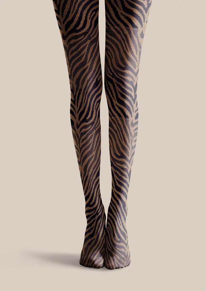 Women Wild Tiger Animal Stripes Patterned Tights Pantyhose