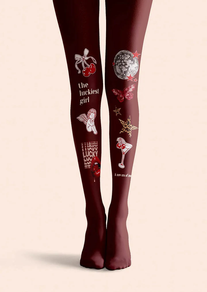 Valentine's Day Love Icon Tights Hosiery Pantyhose