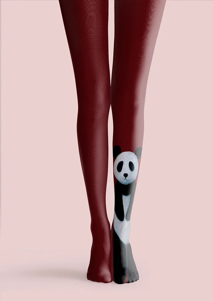 Women Cute Panda Bear Animal Pattern Graphic Tights Pantyhose