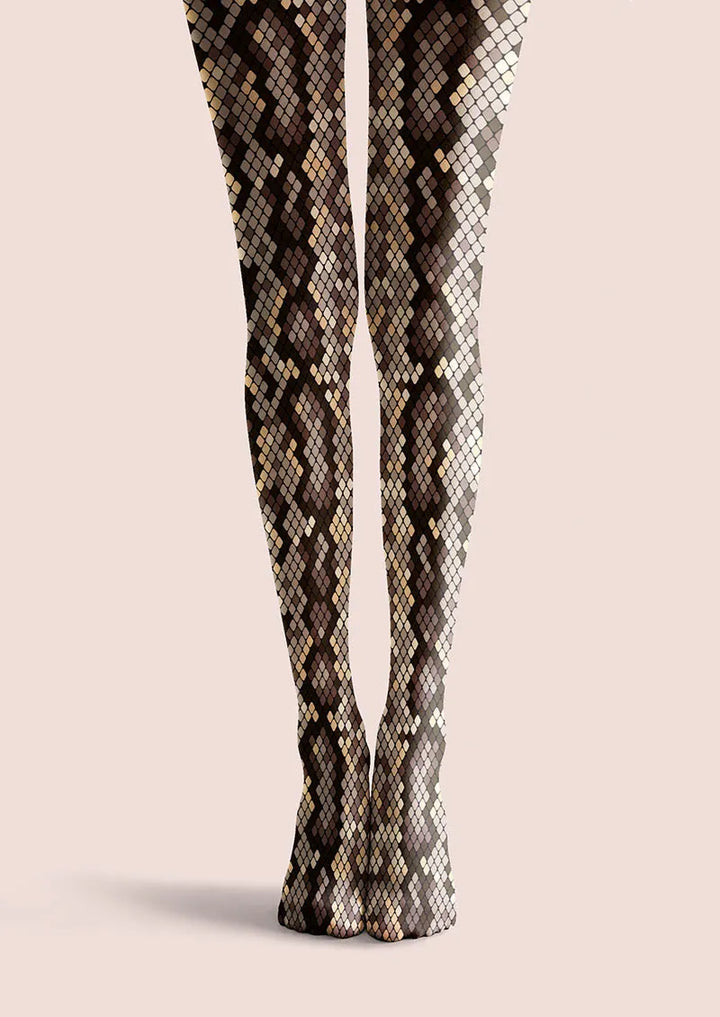 Women Venom Kiss Snake Animal Patterned Tights Pantyhose
