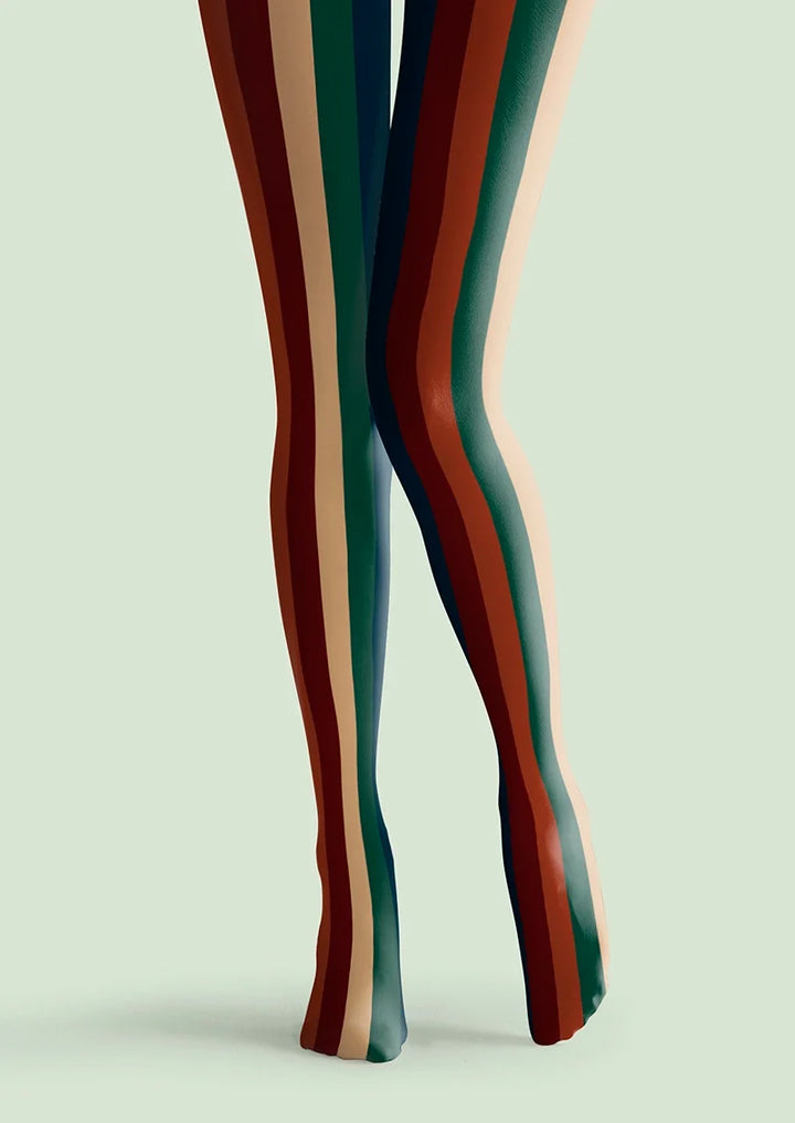 Christmas color scheme stripes Tights Hosiery Pantyhose