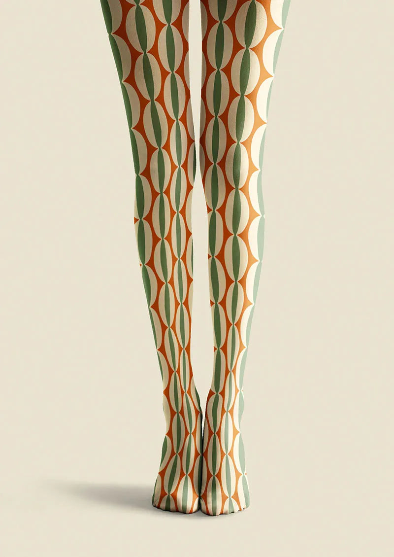 Women Geometric Art Geo Polka Dot Printed Tights Pantyhose