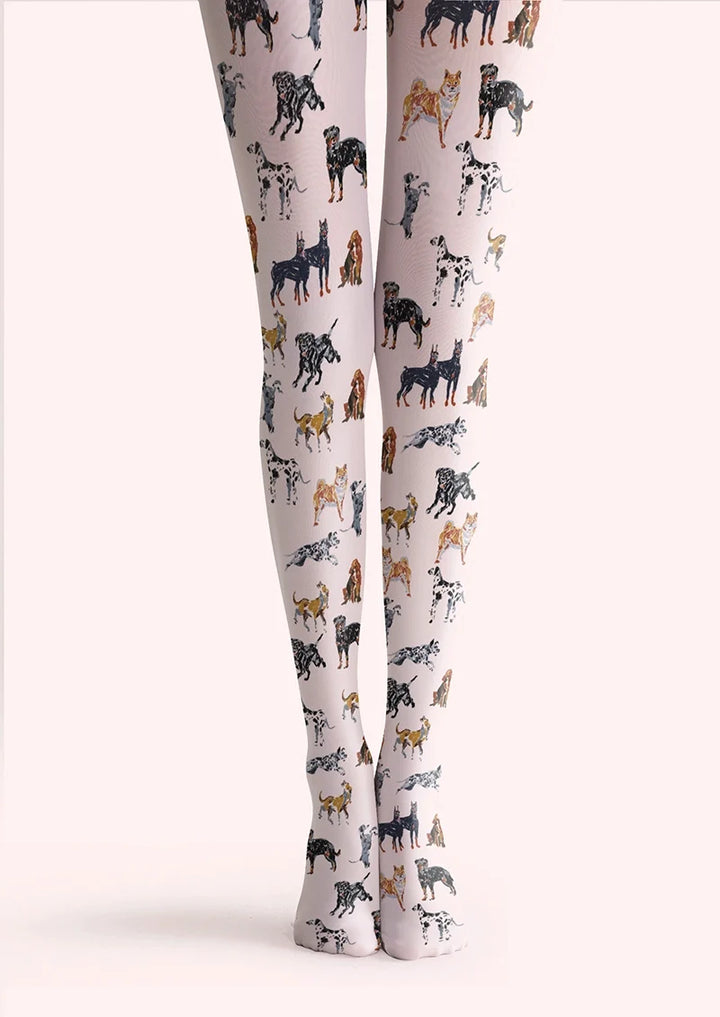 Women Dog Overture Graphic Print Tights and Hosiery Pantyhose