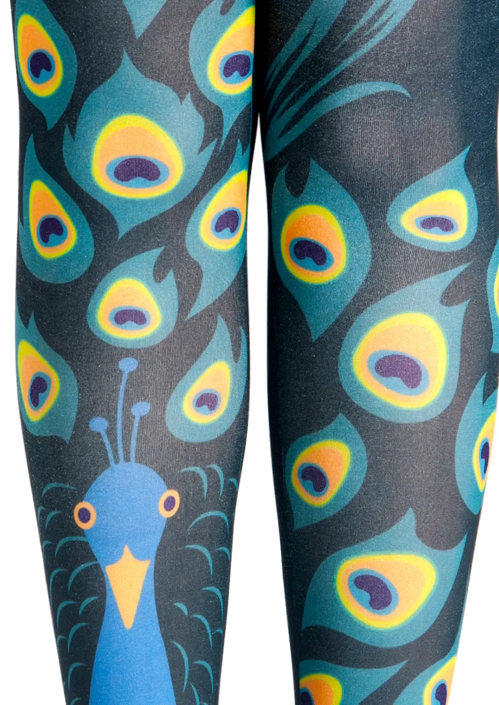 Women Peacock Bird Feather Animal Graphic Tights Pantyhose