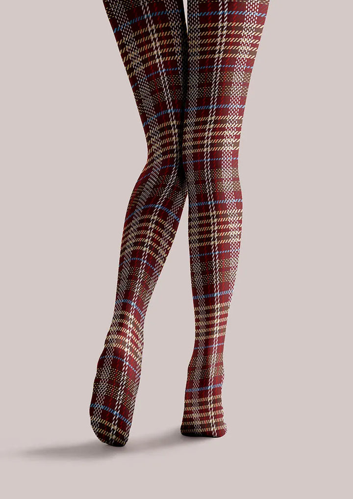 Women Classic Plaid Geometric Art Pattern Tights Pantyhose
