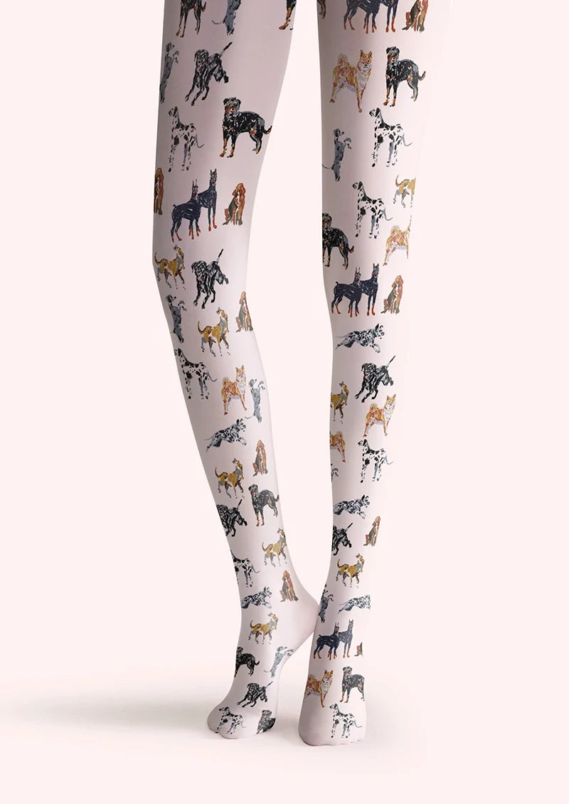 Women Dog Overture Graphic Print Tights and Hosiery Pantyhose