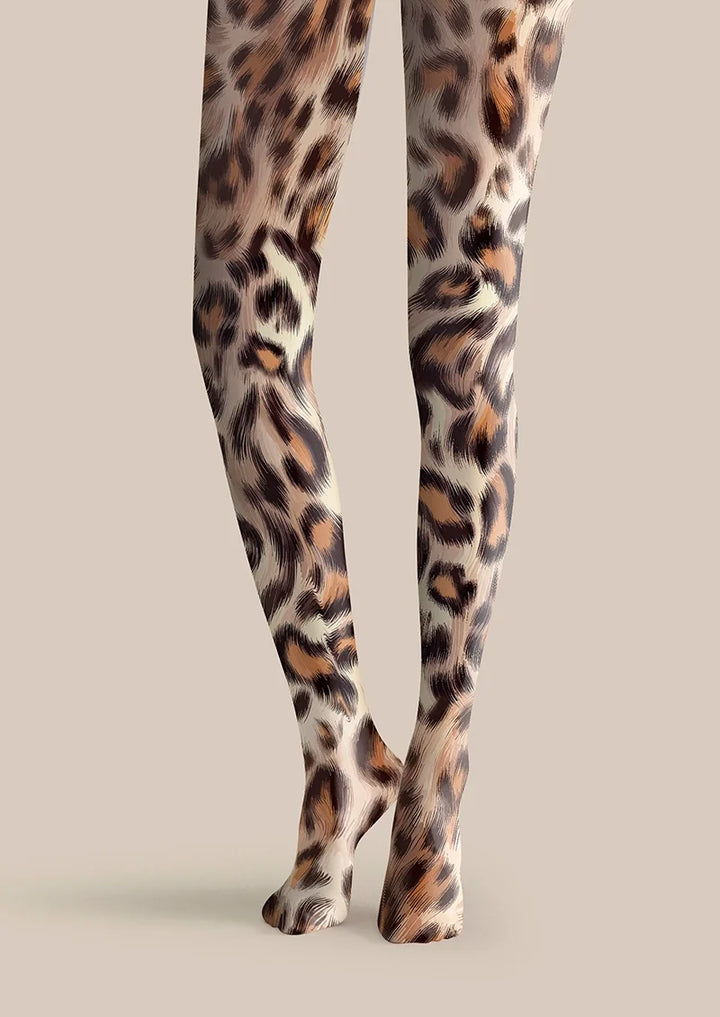 Women Blazing Leopard Animal Print Graphic Tights Pantyhose