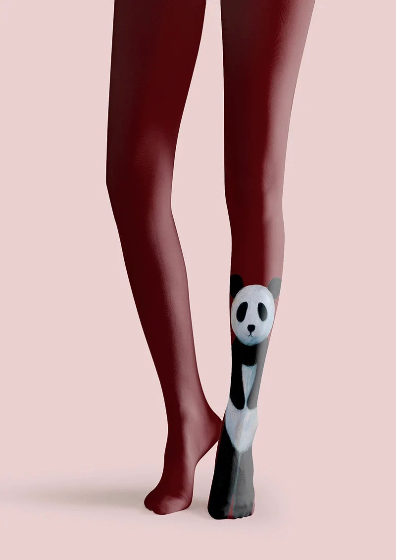 Women Cute Panda Bear Animal Pattern Graphic Tights Pantyhose