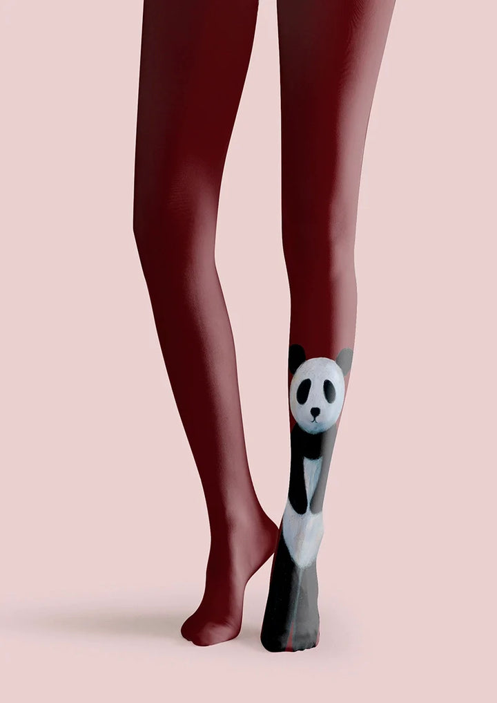 Women Cute Panda Bear Animal Pattern Graphic Tights Pantyhose