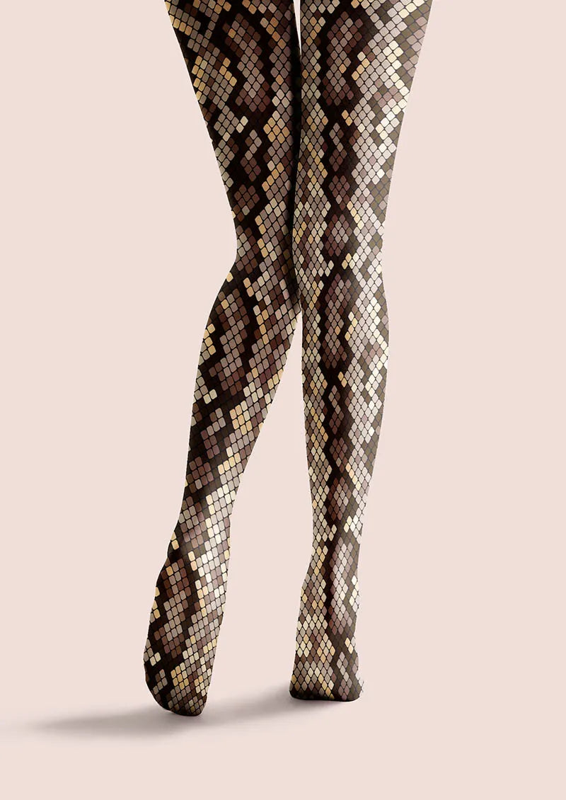 Women Venom Kiss Snake Animal Patterned Tights Pantyhose