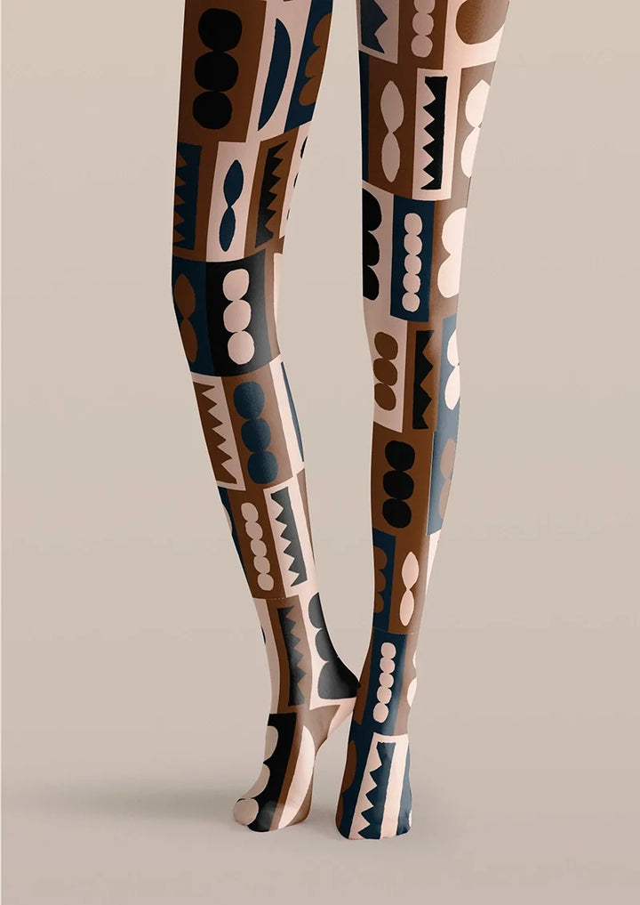 Women Hopi Pottery Mark Printed Tights and Hosiery Pantyhose
