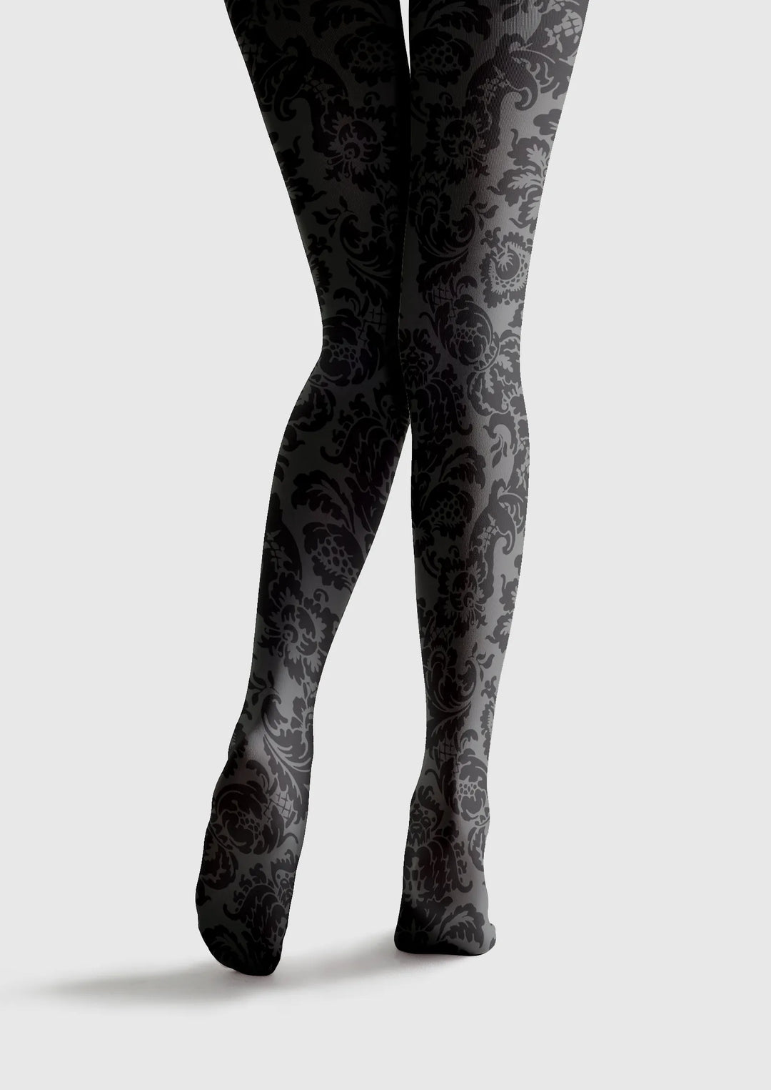 Women Baroque Bloom Noir Lace Tights and Hosiery Pantyhose
