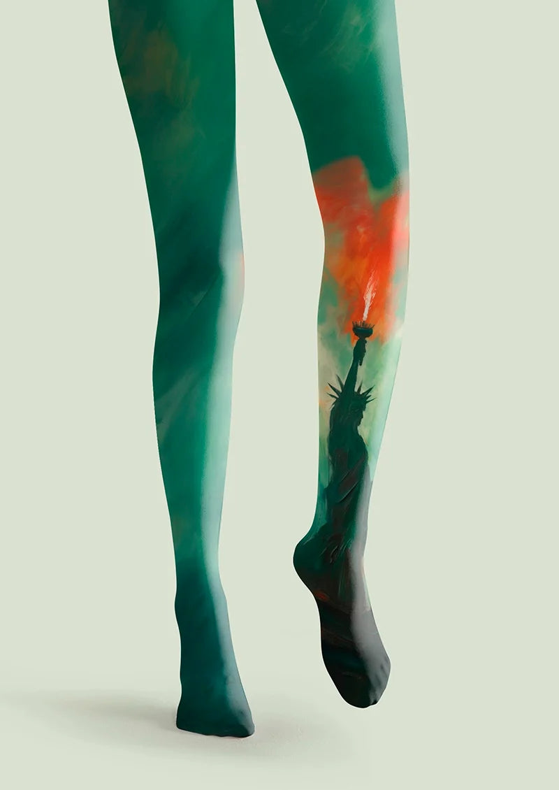 Flame of Liberty Tights Hosiery Pantyhose