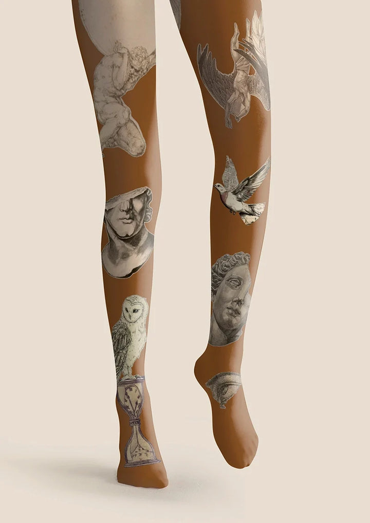Women Atlas's Contemplation Printed Tights Hosiery Pantyhose