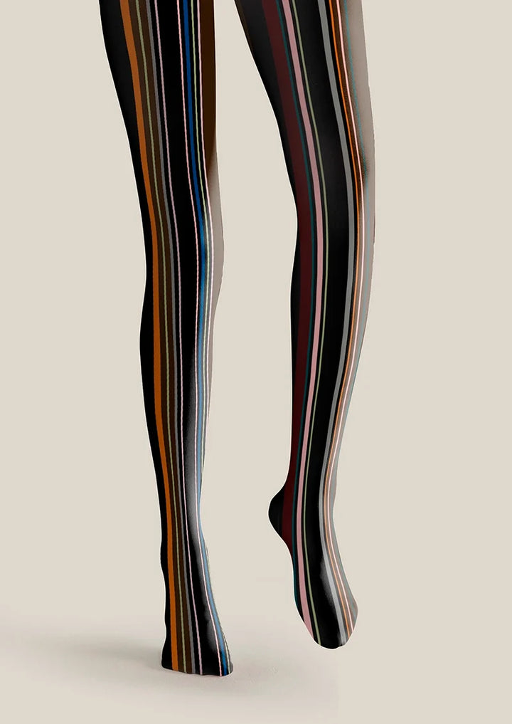 Women Iridescent Yesterday Striped Tights Hosiery Pantyhose