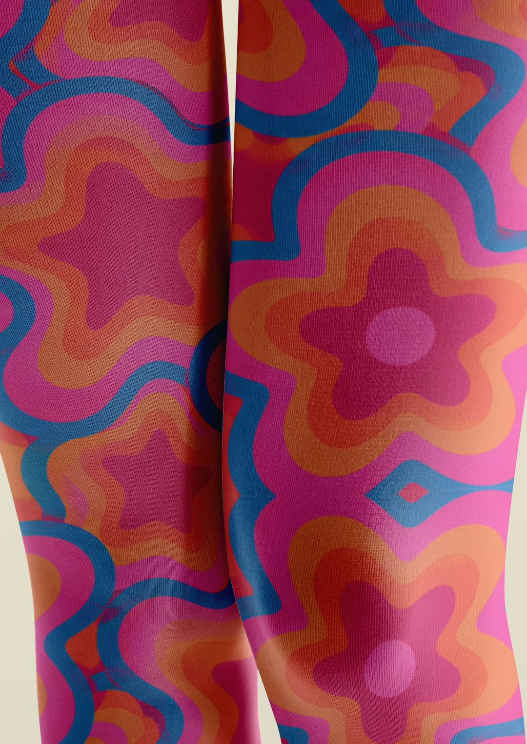 Women Retro Psychedelic Star Print Tights and Hosiery Pantyhose