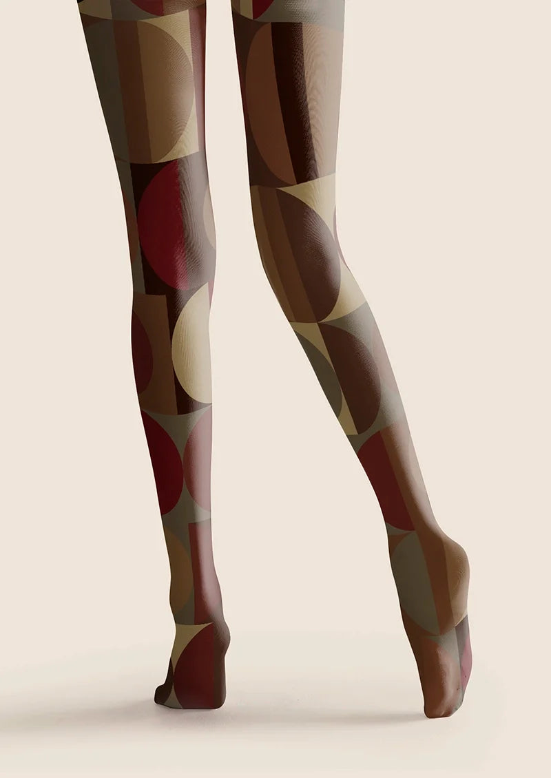 Women Warm Arc Graphic Pattern Tights and Hosiery Pantyhose