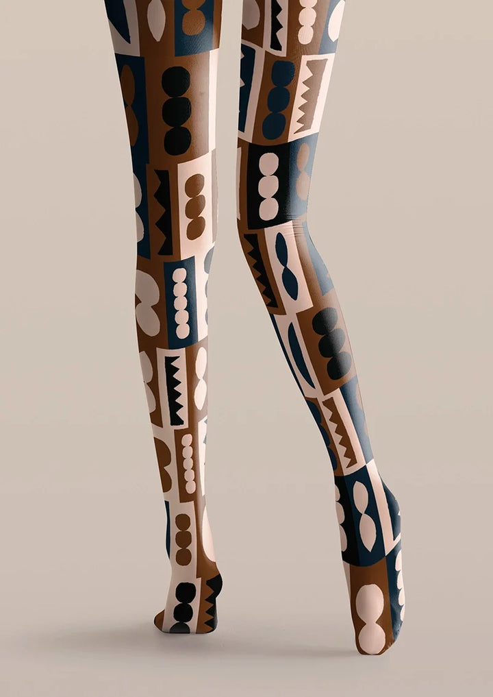 Women Hopi Pottery Mark Ethnic Art Print Tights Pantyhose