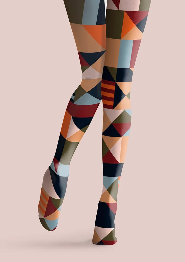 Gypsy Check Geometric Tights Hosiery Pantyhose