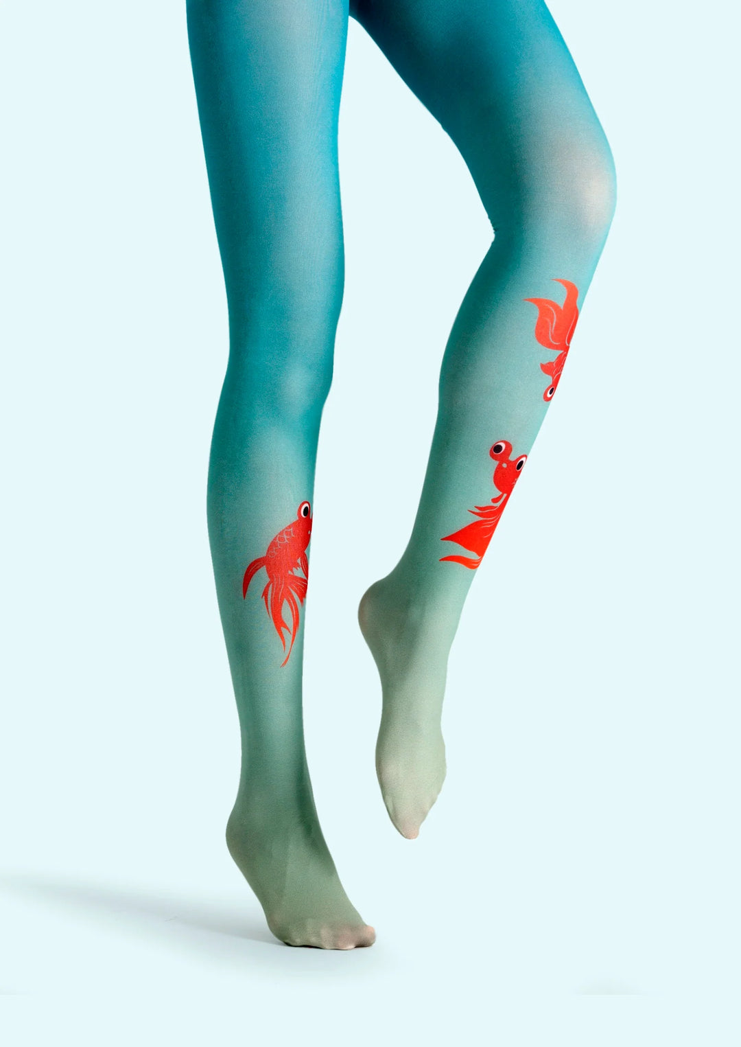 Women Versatile Goldfish Animal Print Art Tights Pantyhose
