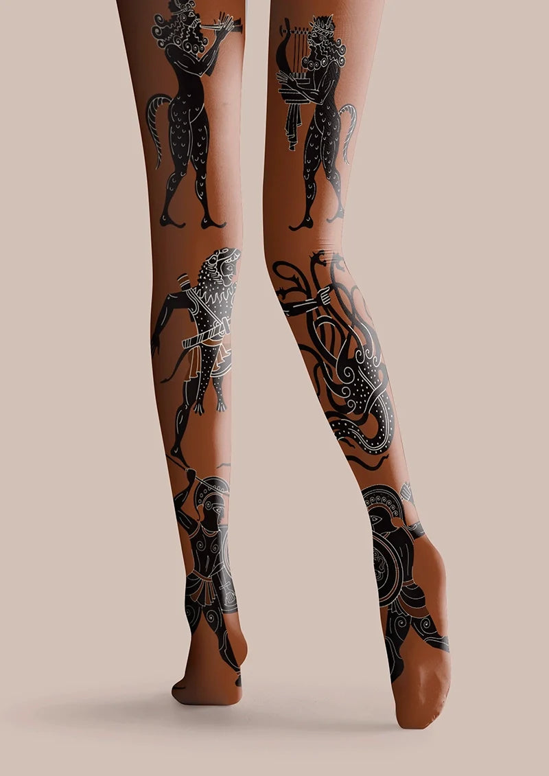 Women Achilles Call Graphic Print Tights and Hosiery Pantyhose