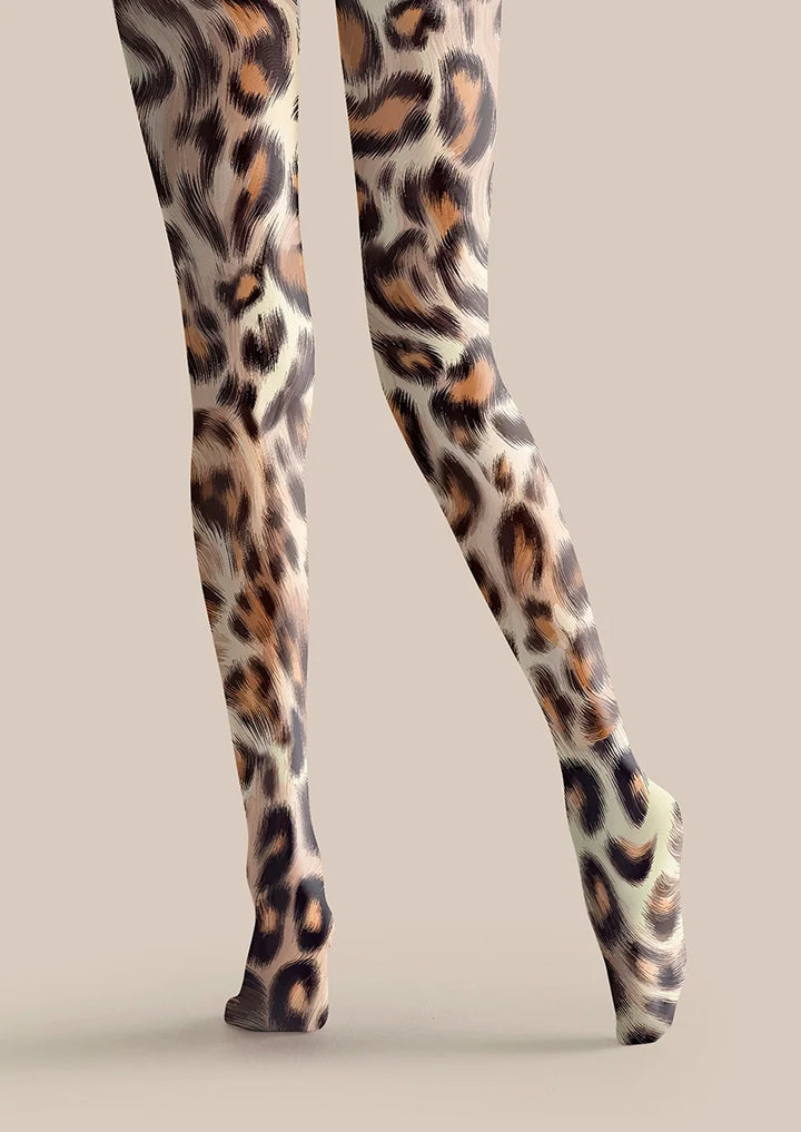 Women Blazing Leopard Animal Print Graphic Tights Pantyhose