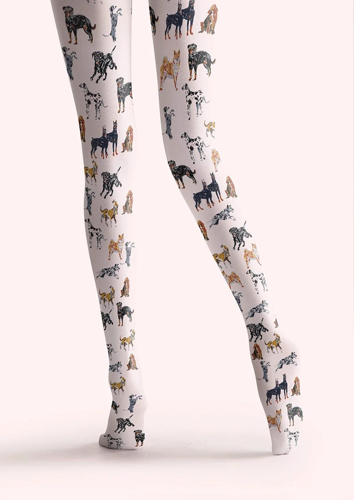 Women Dog Overture Graphic Print Tights and Hosiery Pantyhose