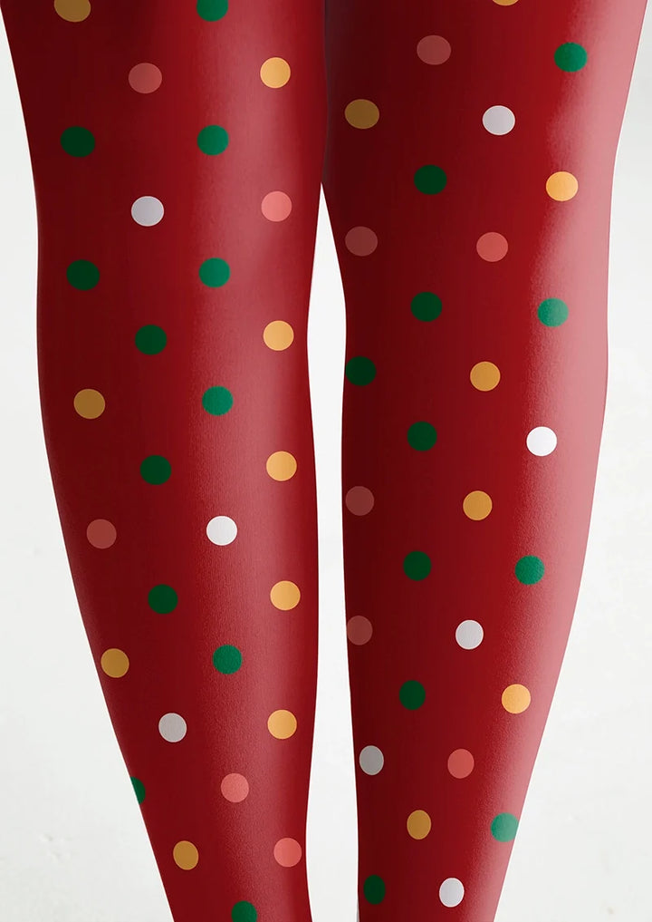 Christmas Red polka dots Tights Hosiery Pantyhose