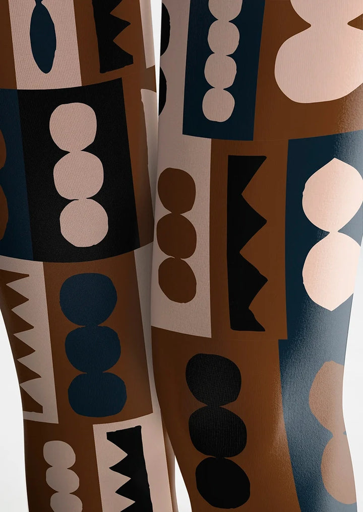 Women Hopi Pottery Mark Ethnic Art Print Tights Pantyhose