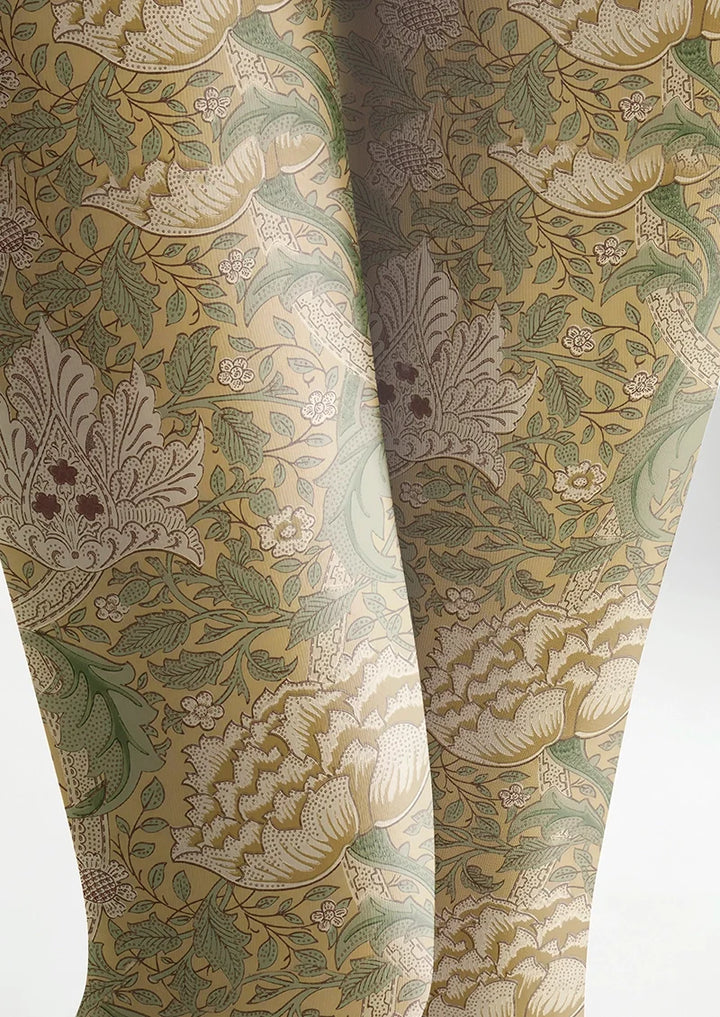 Women Flowing Impression Pattern Tights Hosiery Pantyhose