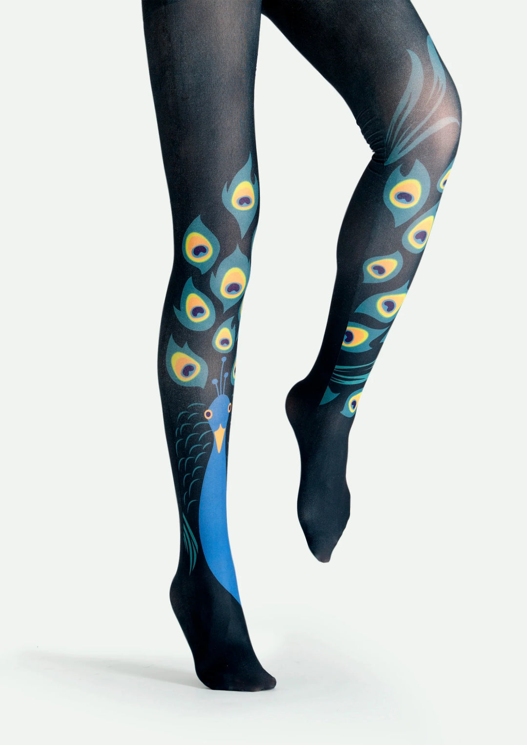 Women Peacock Bird Feather Animal Graphic Tights Pantyhose