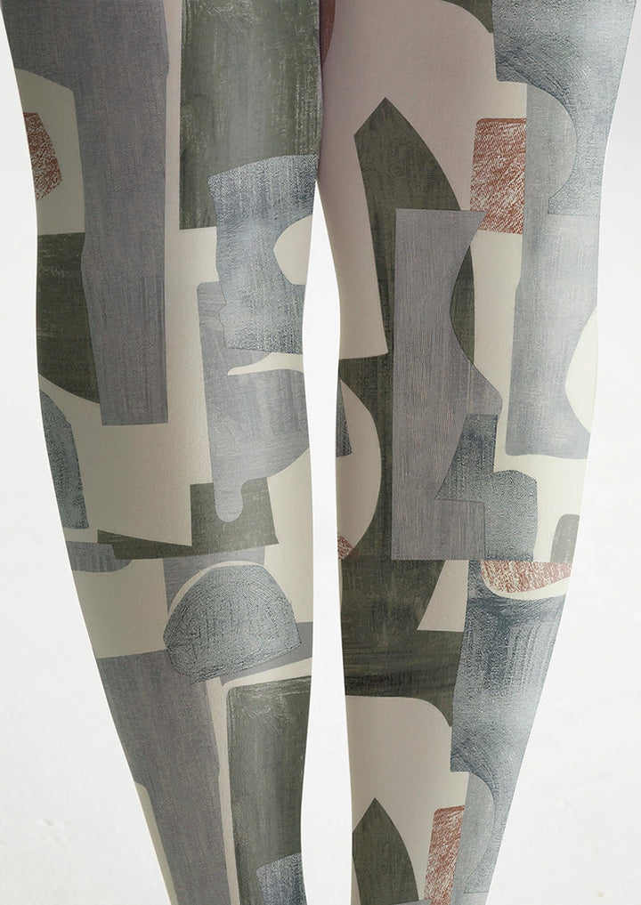 Women Earthly Composition Print Tights and Hosiery Pantyhose