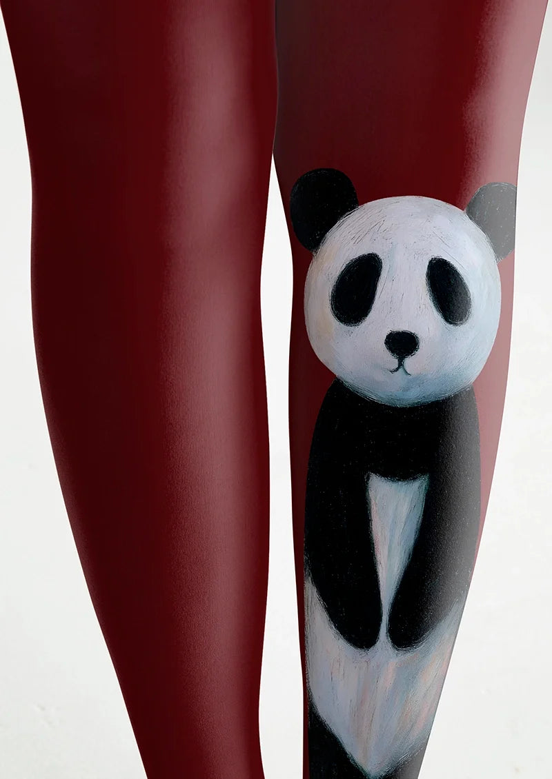 Women Cute Panda Bear Animal Pattern Graphic Tights Pantyhose