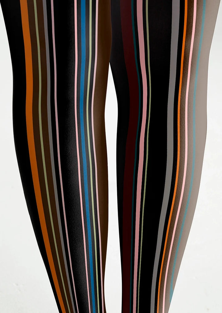 Women Iridescent Yesterday Striped Tights Hosiery Pantyhose