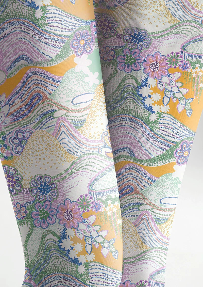 Ornate Illusion Tights Hosiery Pantyhose
