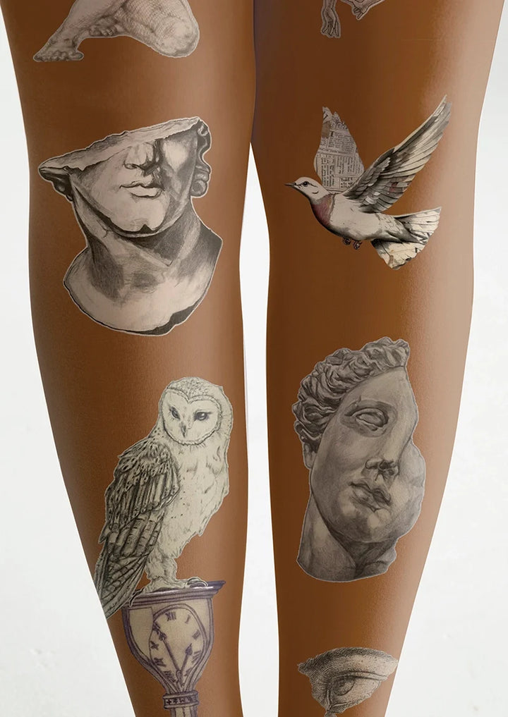 Women Atlas's Contemplation Printed Tights Hosiery Pantyhose