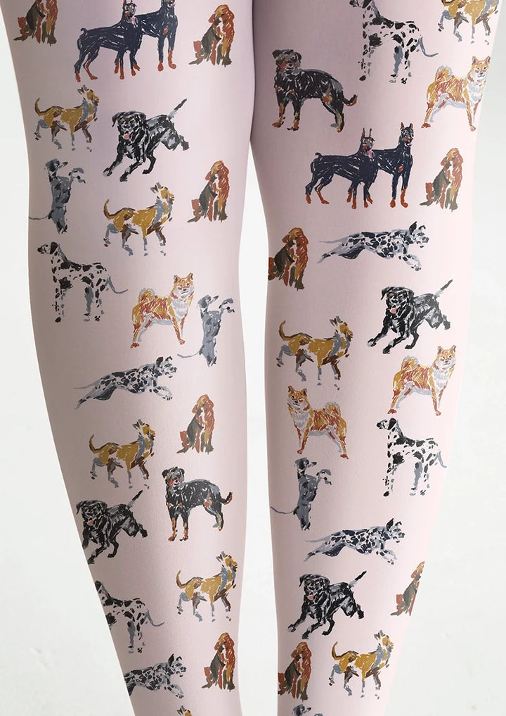 Women Dog Overture Graphic Print Tights and Hosiery Pantyhose