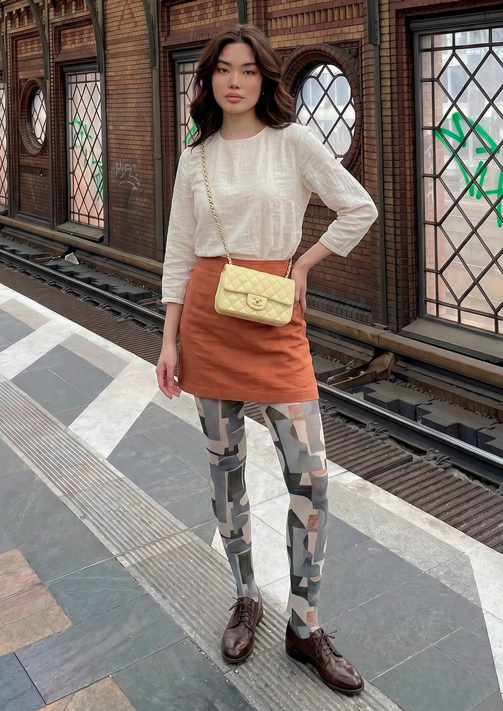 Women Earthly Composition Print Tights and Hosiery Pantyhose