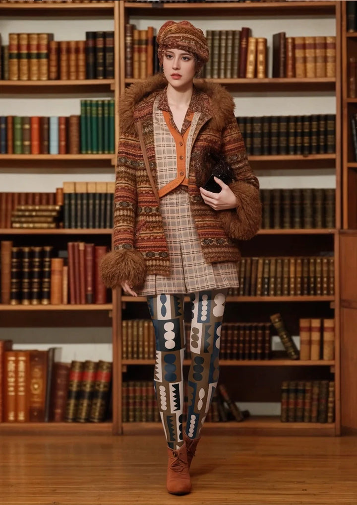 Women Hopi Pottery Mark Printed Tights and Hosiery Pantyhose