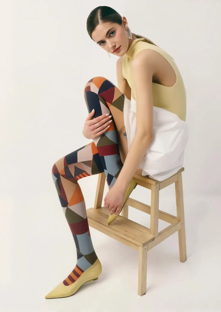 Gypsy Check Geometric Tights Hosiery Pantyhose