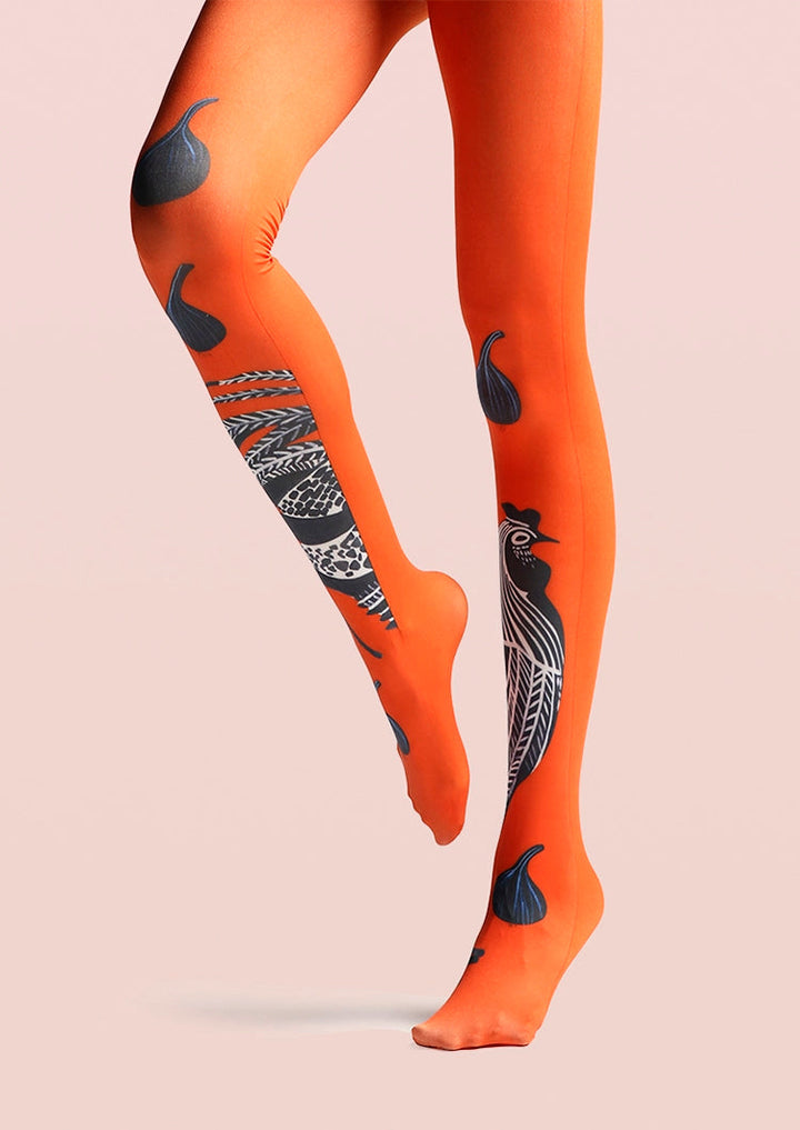 Women Pop Art Retro Throwback Graphic Print Tights Pantyhose