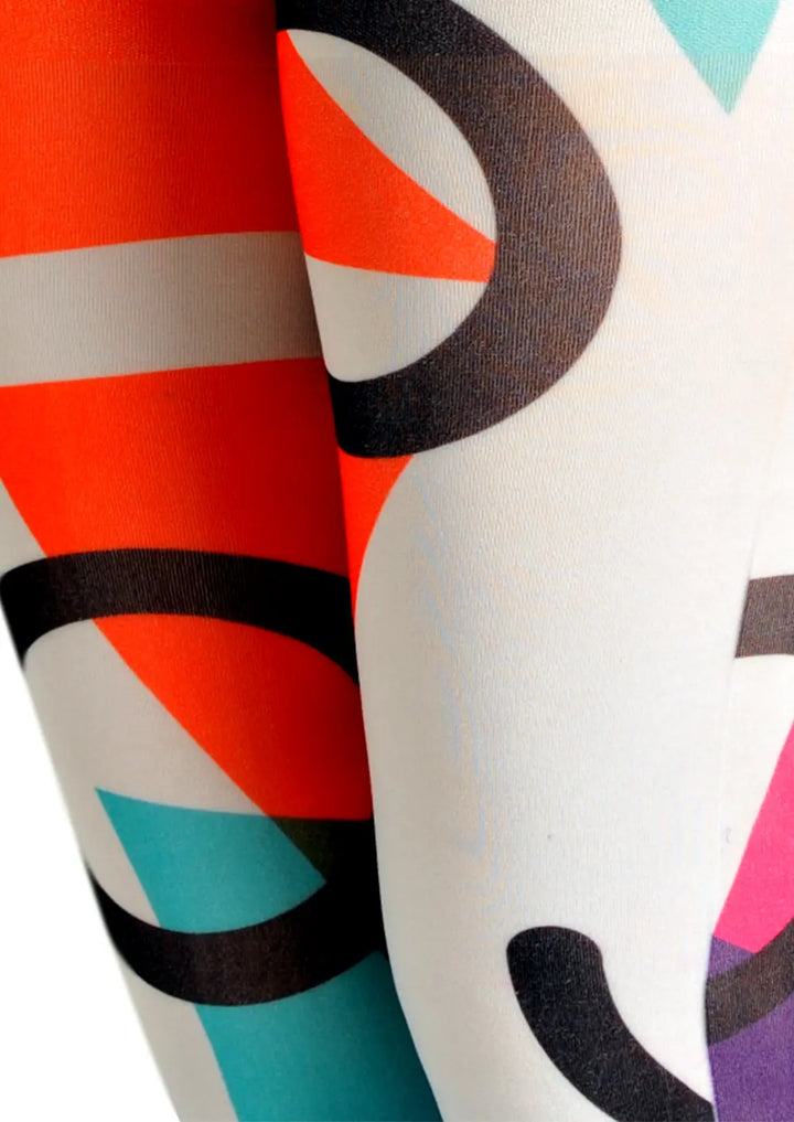 Women Bouncy Fun Circle Polka Dot Printed Tights Pantyhose