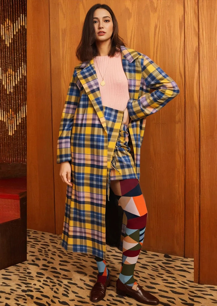 Gypsy Check Geometric Tights Hosiery Pantyhose