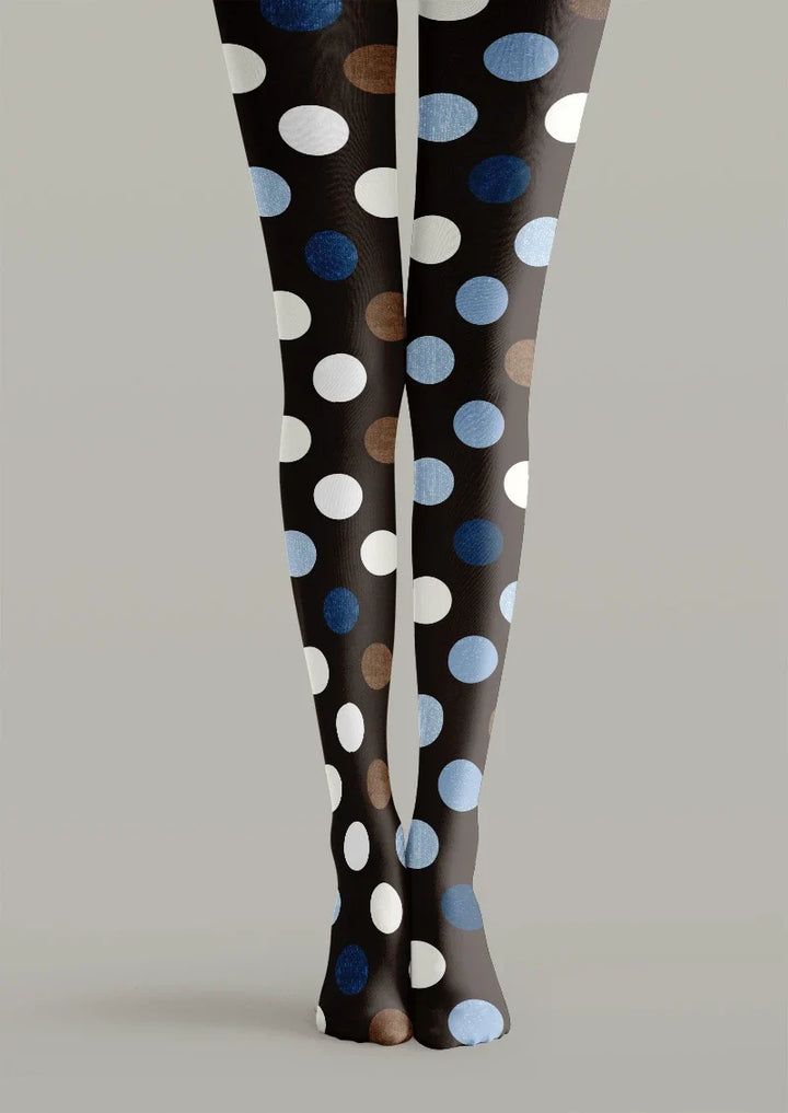 Women Retro Dot Mix Pattern Print Tights and Hosiery Pantyhose