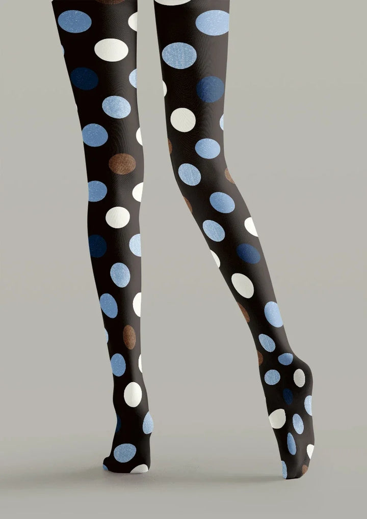 Women Retro Dot Mix Pattern Print Tights and Hosiery Pantyhose