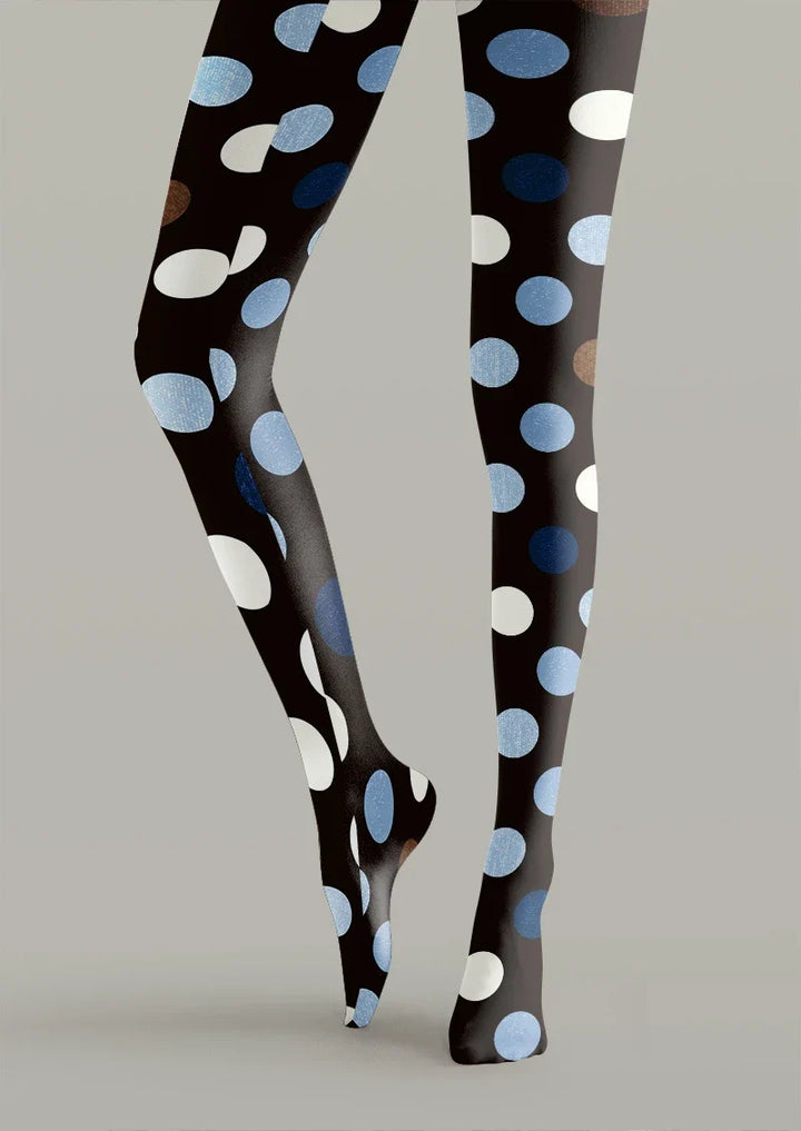 Women Retro Dot Mix Pattern Print Tights and Hosiery Pantyhose