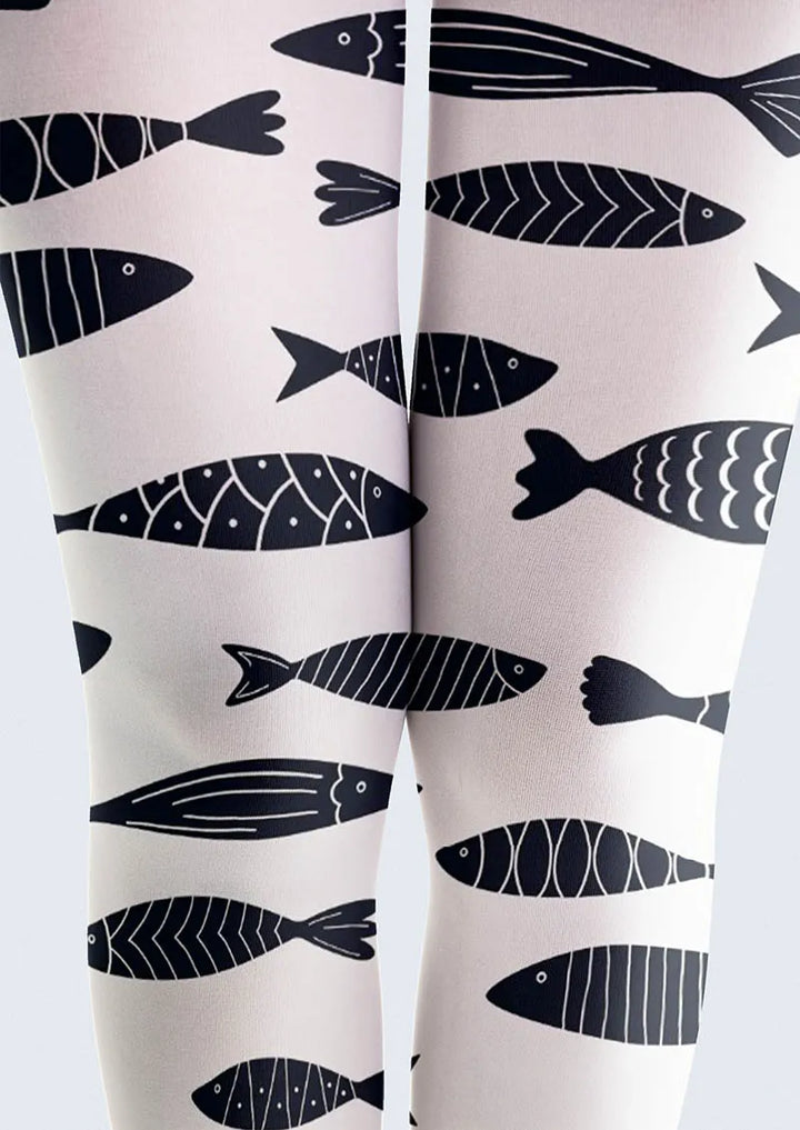 Fish Pattern Song Tights Hosiery Pantyhose